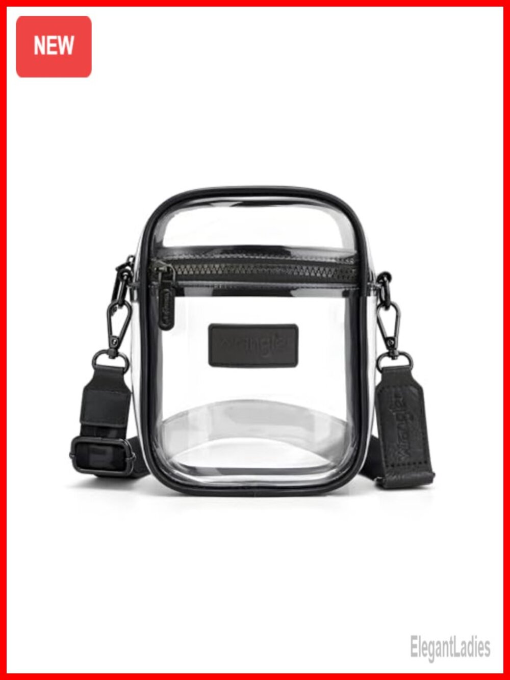 Clear Crossbody Bag Stadium Approved Thick PVC Transparent Purse